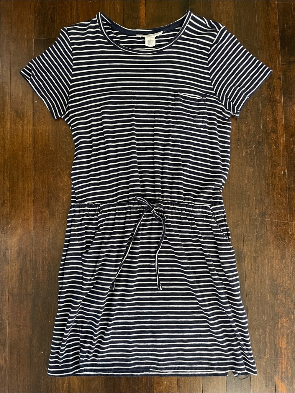 Workshop Republic Clothing Navy and White Striped Dress